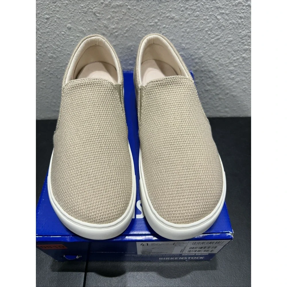 Birkenstock Oswego Textile Sandcastle Beige EU 41 US L10 M8 Mens Womens Oswego Suede Leather in Color Sandcastle | BIRKENSTOCK US main image 3
